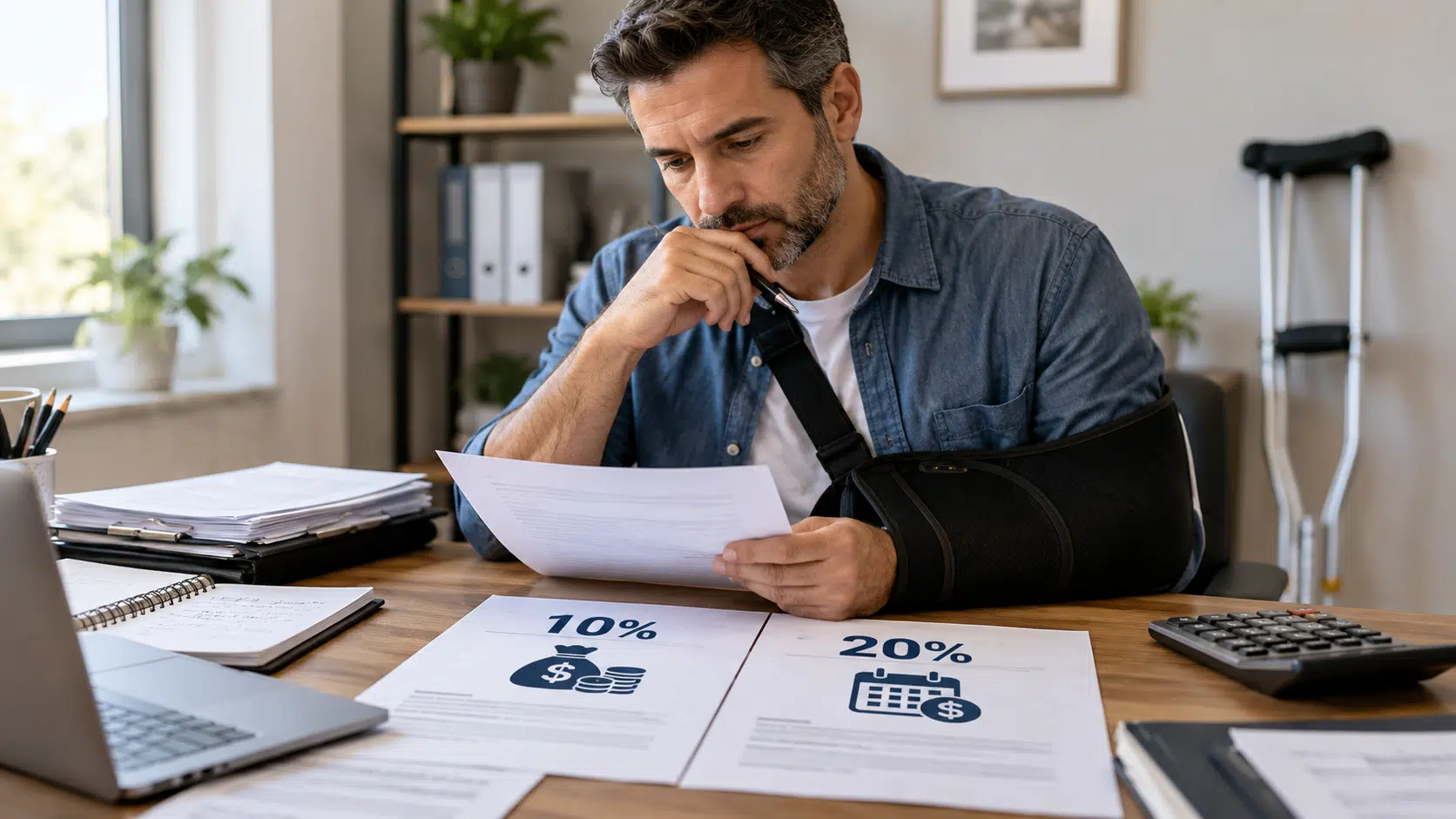 נכות מעבודה 10% או 20%: מתי מקבלים מענק ומתי קצבה חודשית